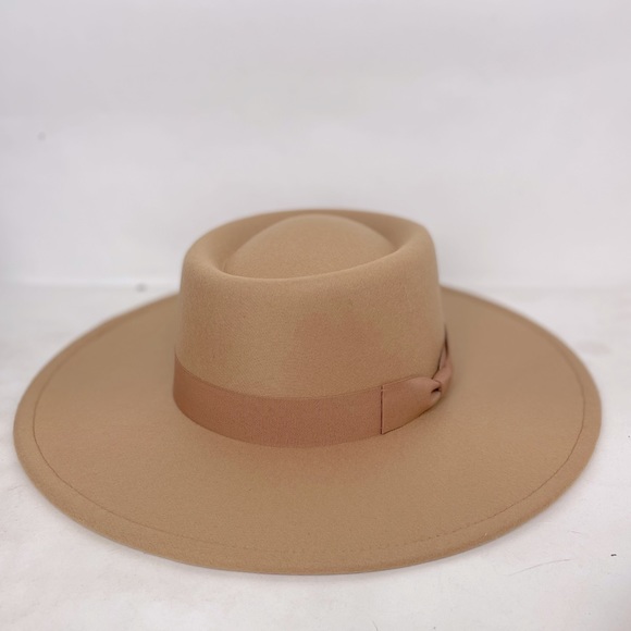PECAN CAMEL Fedora rancher Felt Hat - Picture 2 of 10